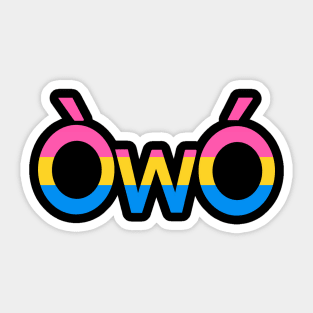 ÒwÓ Pansexual angry owo pride emoticon Sticker